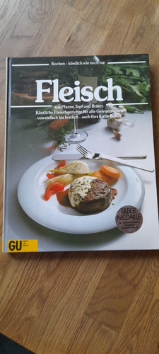 Fleisch aus pfanne topf u - aus,